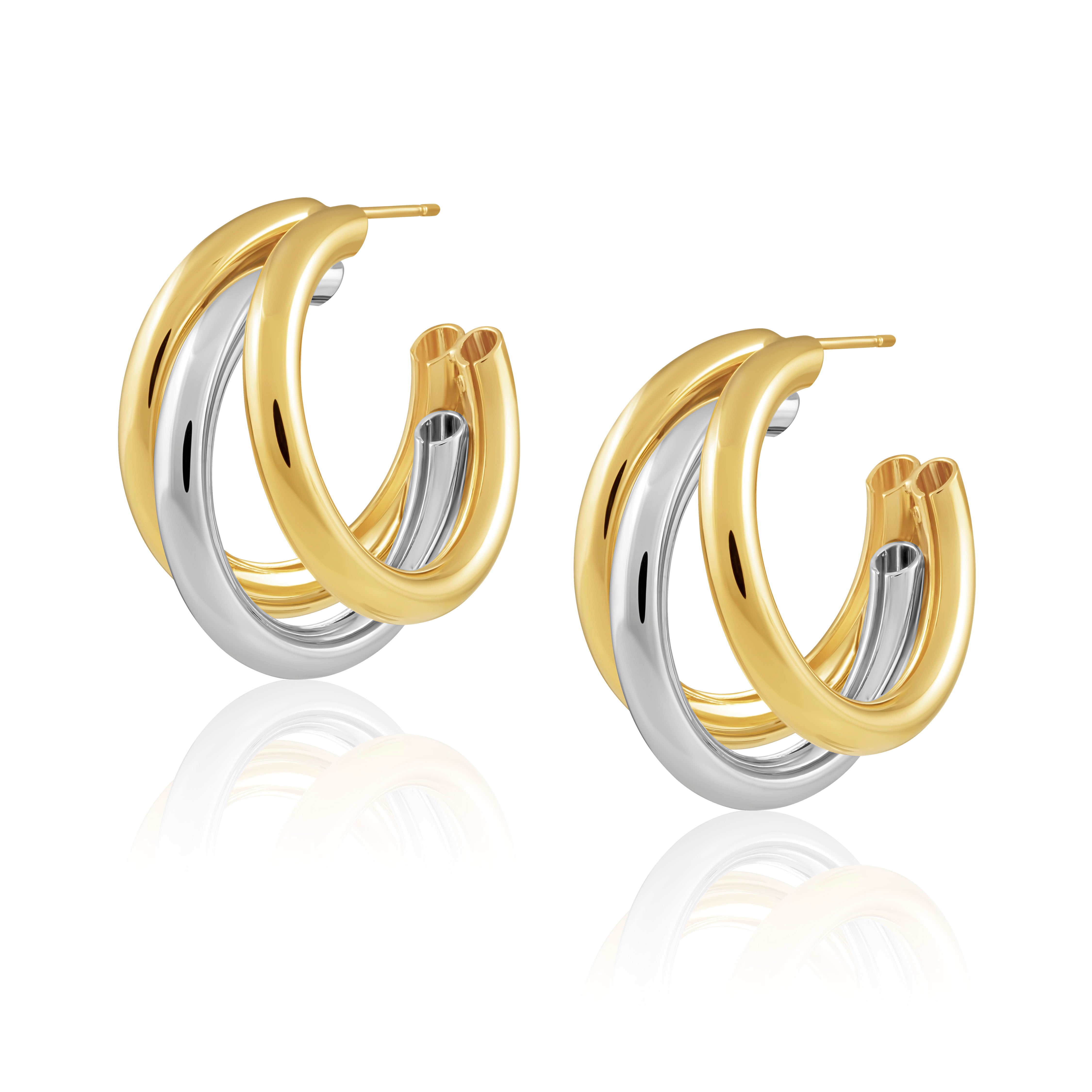 Lexi Tri Hoop - Two Tone Main image