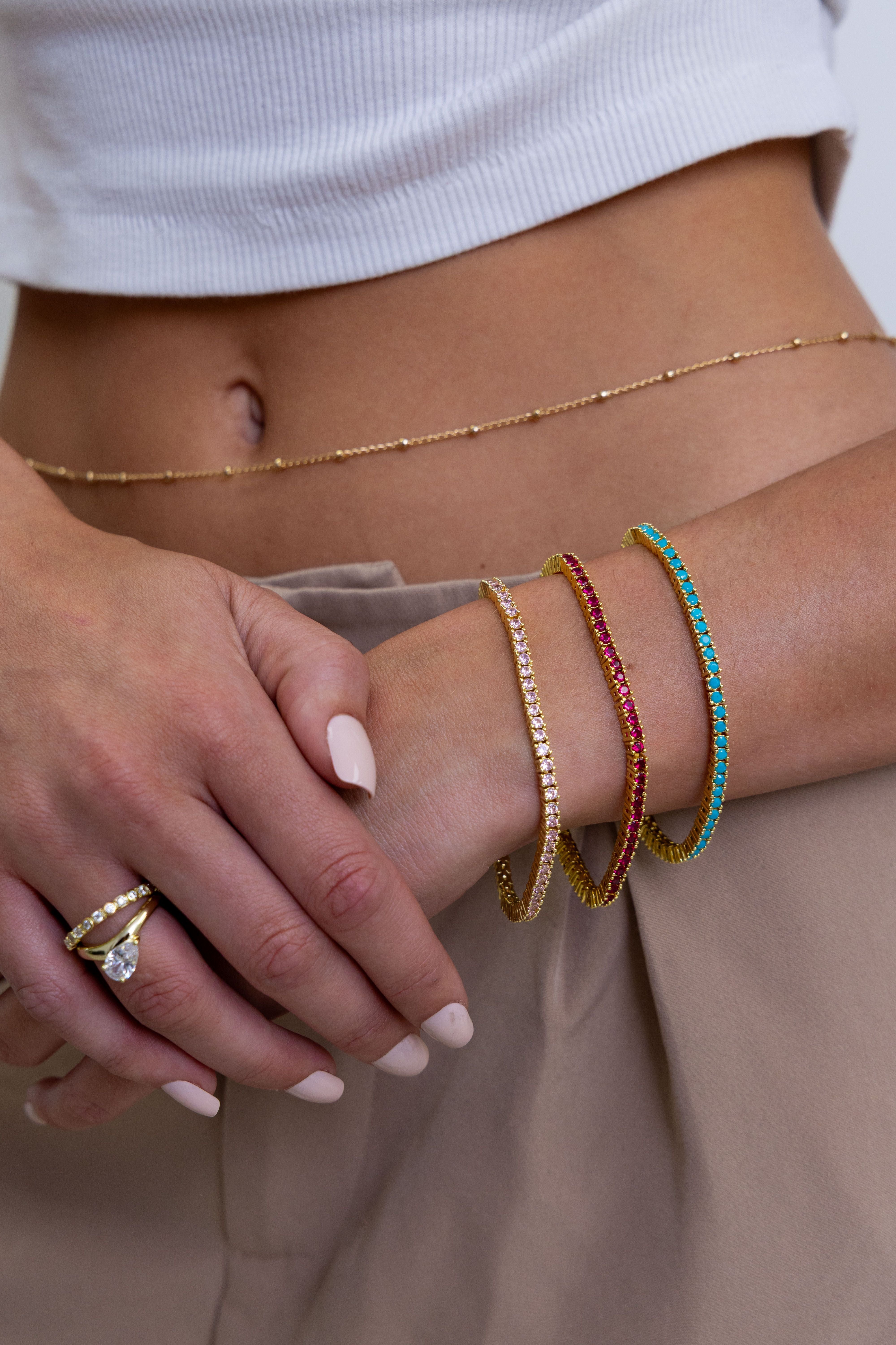 Karla Tennis Bracelet - Turquoise Secondary image