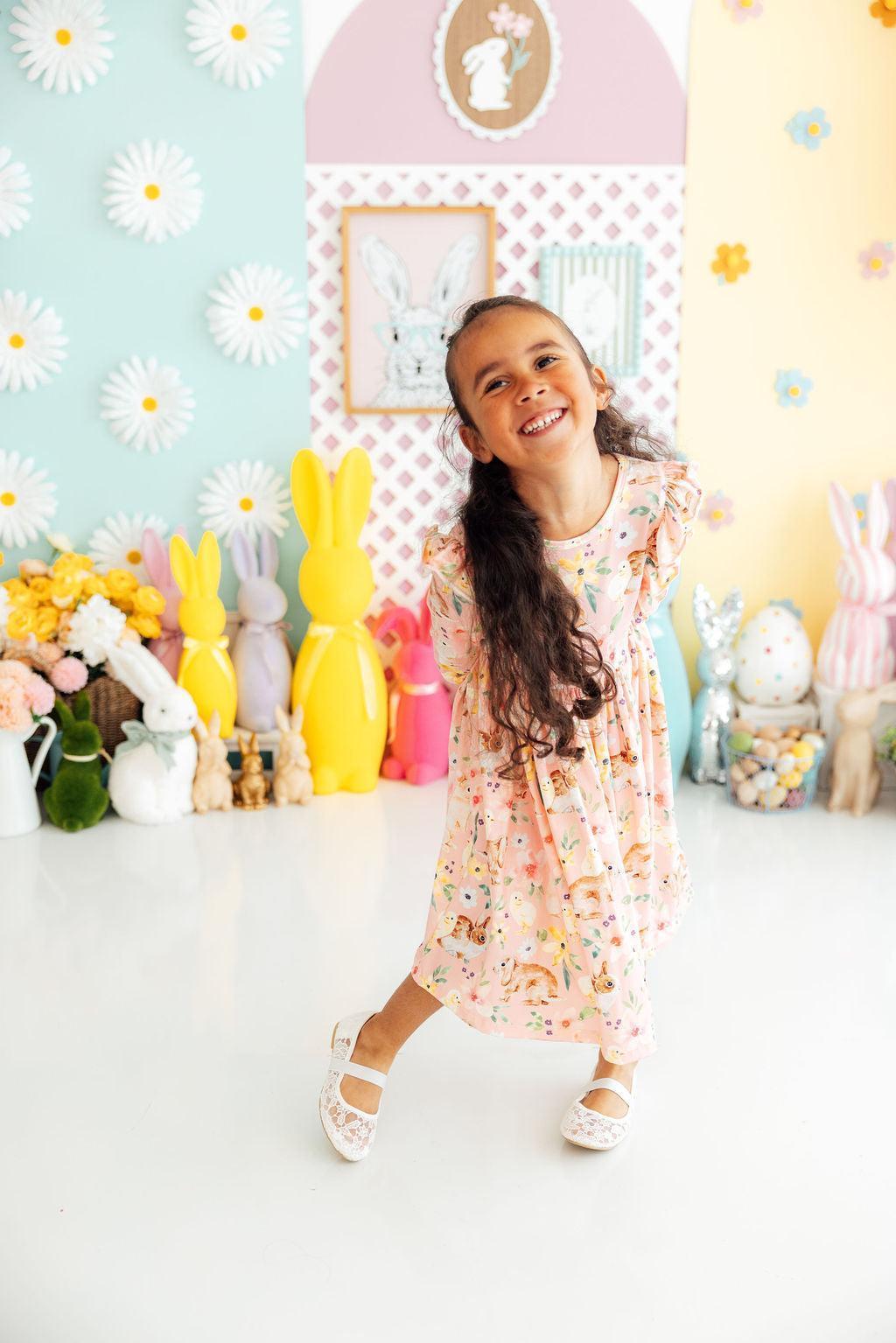 Chicks & Bunnies Ruffle Twirl Dress Secondary image