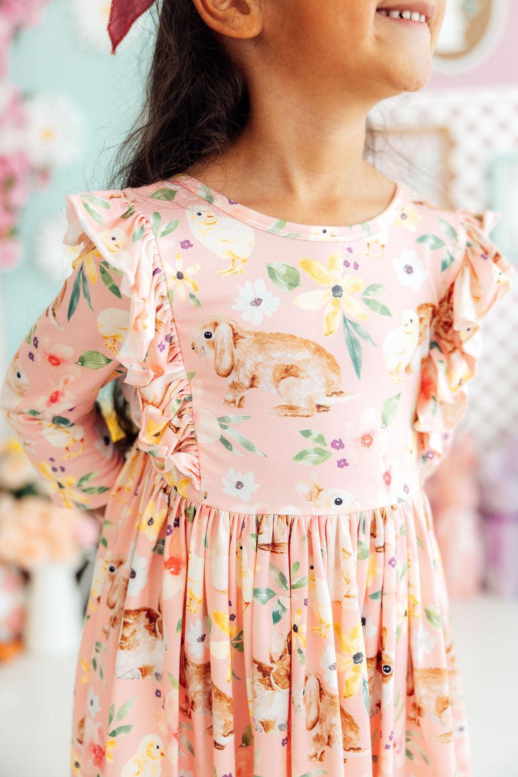 Chicks & Bunnies Ruffle Twirl Dress Main image