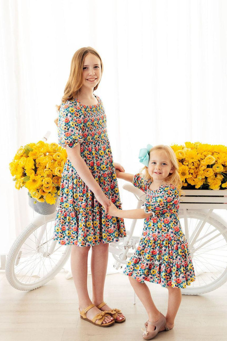 Beautiful Blossoms Smocked Ruffle Dress Main image