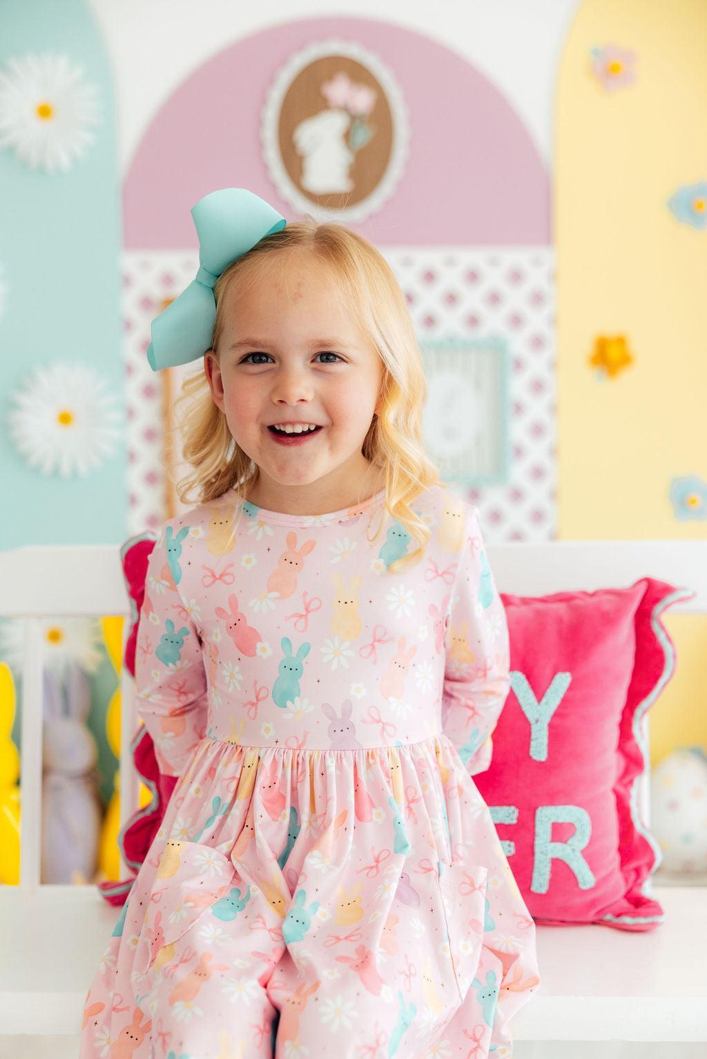 Preppy Peeps 3/4 Sleeve Pocket Twirl Dress Main image