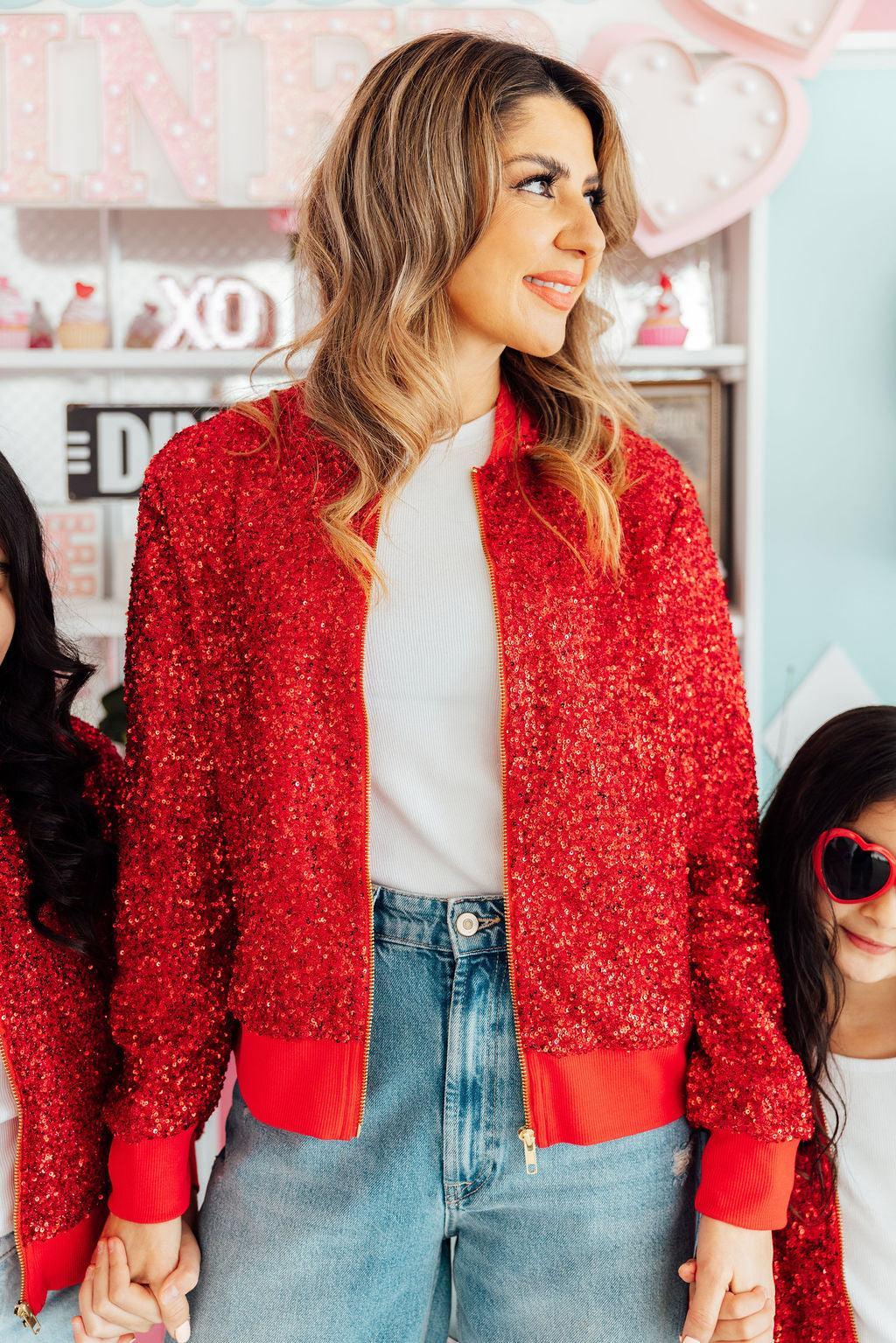 Grown Up Red Sequin Jacket Main image