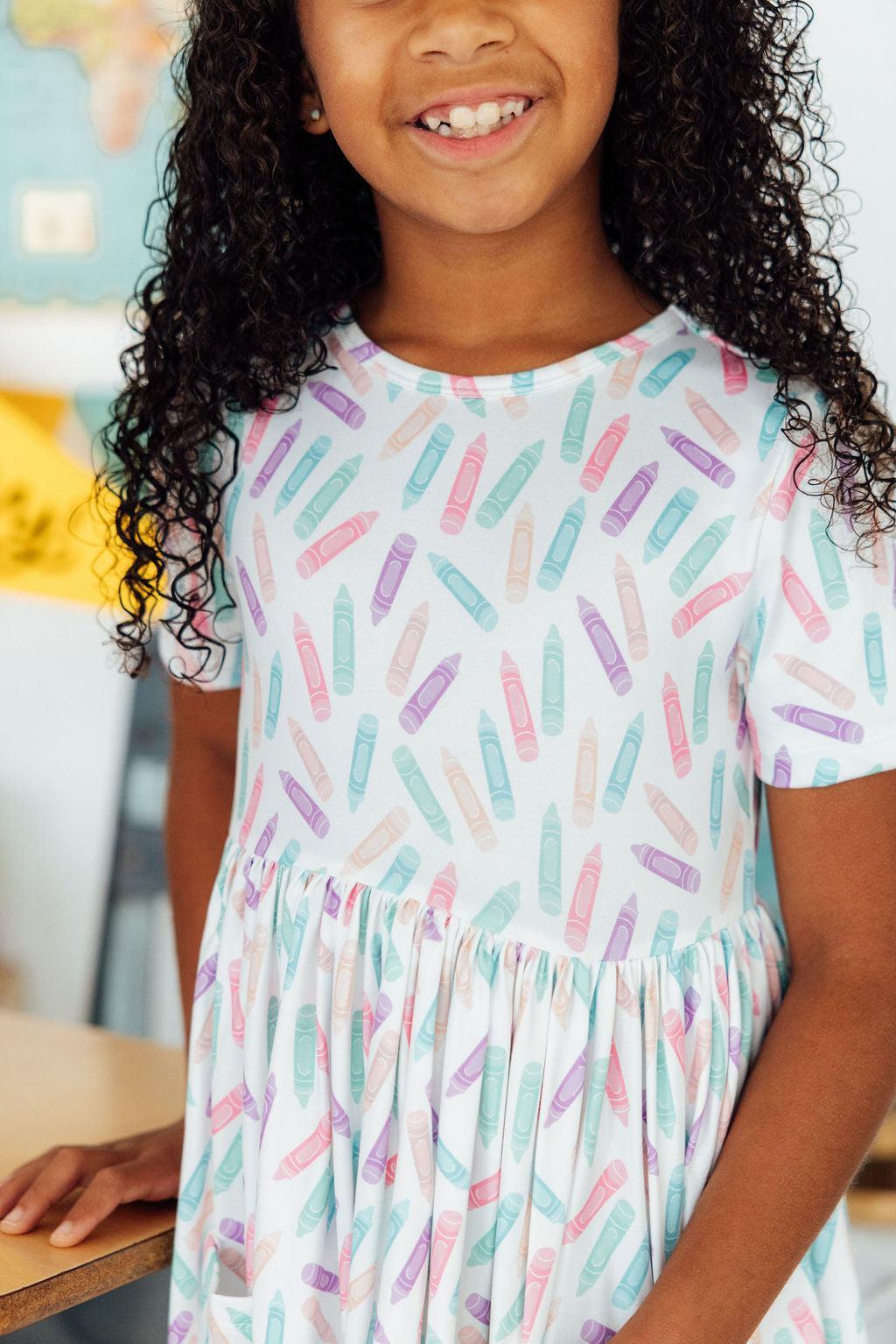 Color Crayons S/S Pocket Twirl Dress Main image
