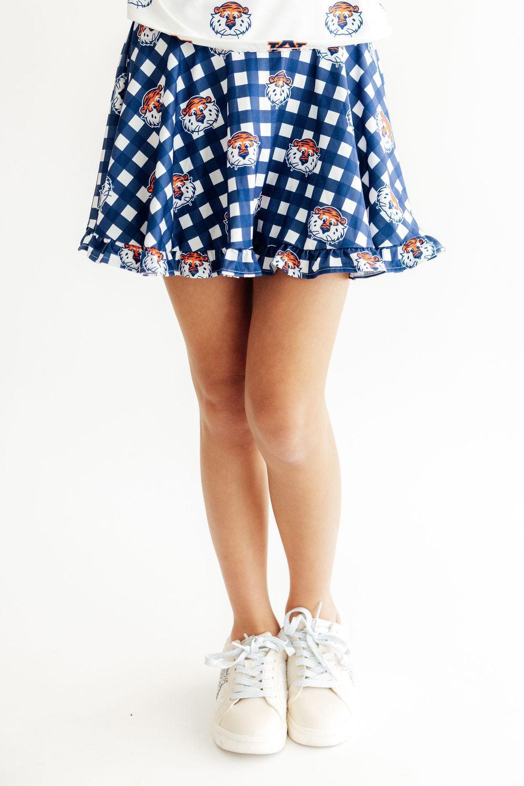 Auburn Plaid Aubie Ruffle Twirl Skort Secondary image