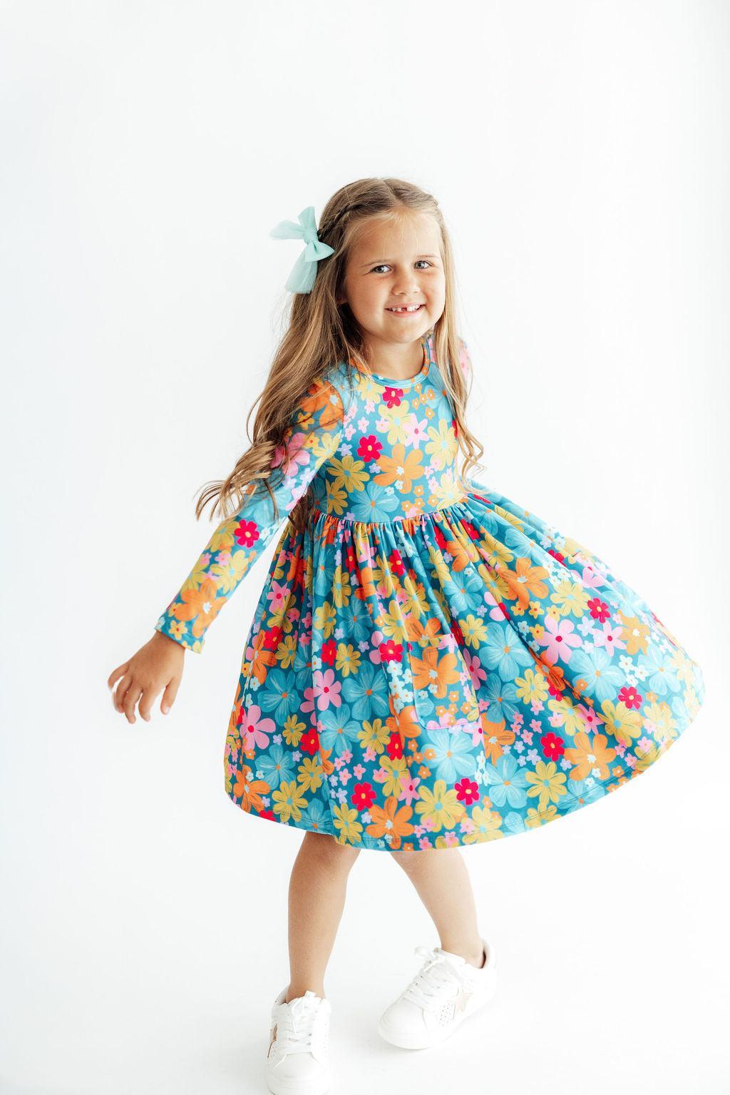 Flower Child L/S Pocket Twirl Dress Secondary image