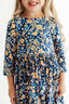 Marigold Moon 3/4 Sleeve Pocket Twirl Dress