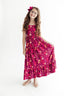 Retro Wildflower Ruffle Maxi Dress