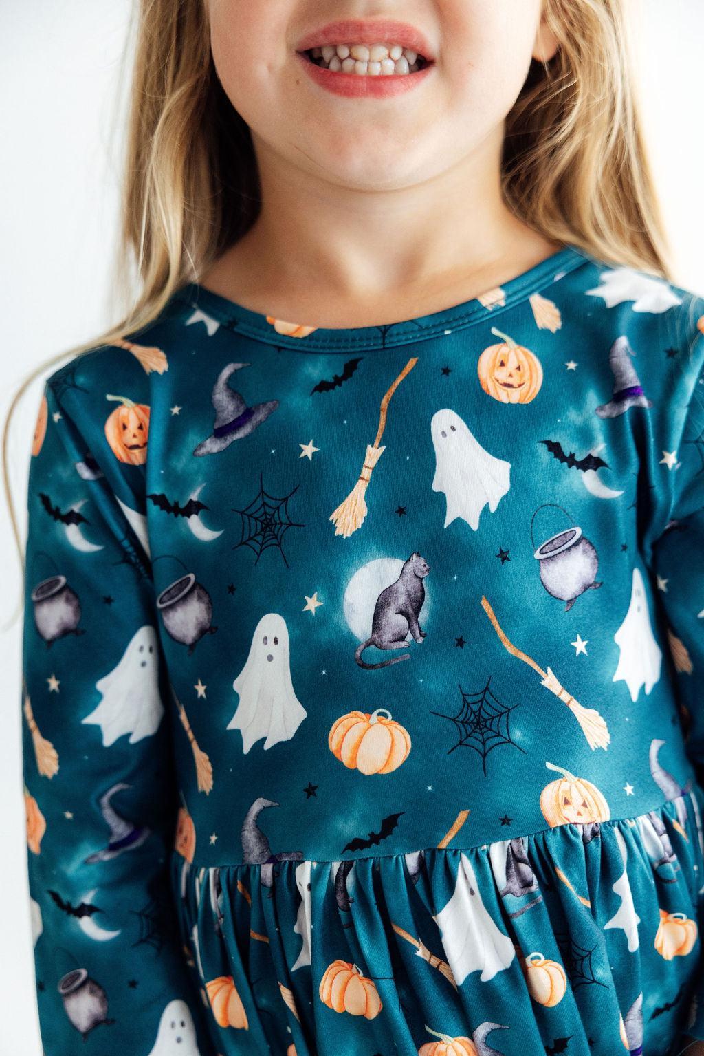 Happy Haunting 3/4 Sleeve Pocket Twirl Dress Main image