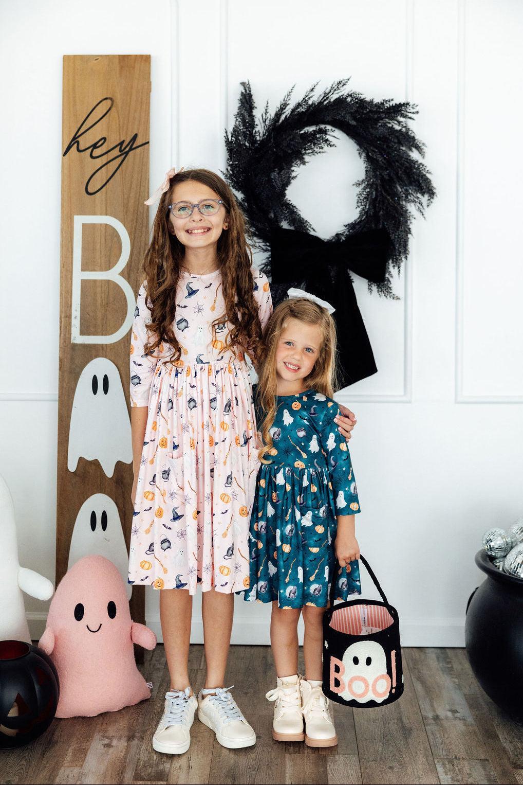 Happy Haunting 3/4 Sleeve Pocket Twirl Dress Secondary image