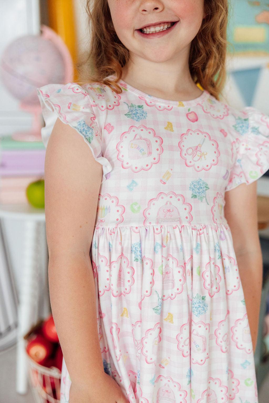 Mila & Rose Apple of My Eye Dress & Skort Set – Apple of My Eye Flutter Sleeve Twirl Dress Main image