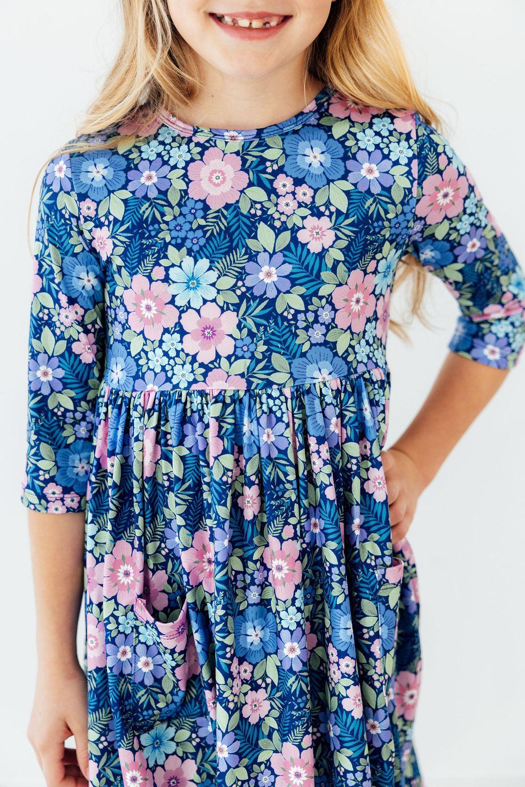 Whimsy 3/4 Sleeve Pocket Twirl Dress Main image