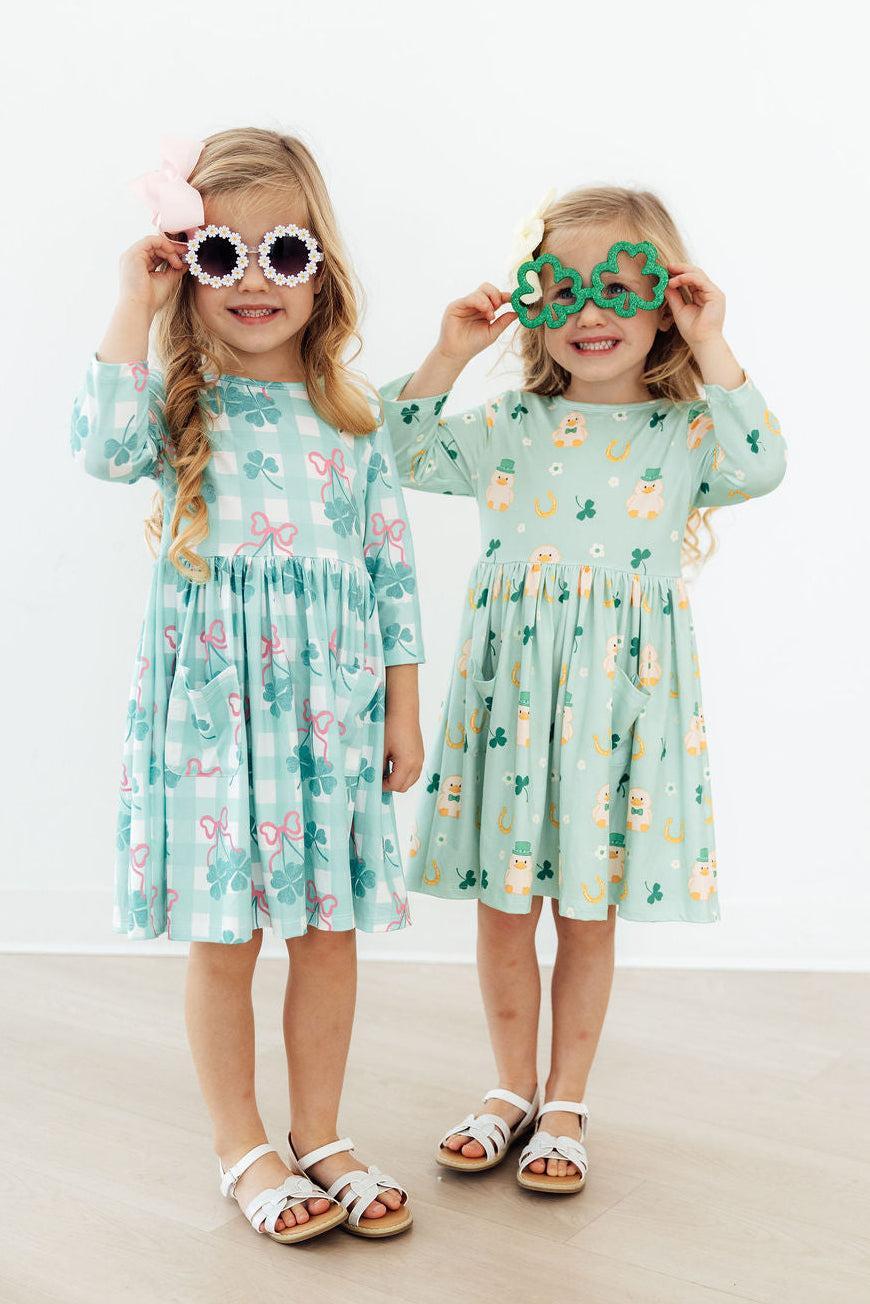 Lucky Duck 3/4 Sleeve Pocket Twirl Dress Secondary image