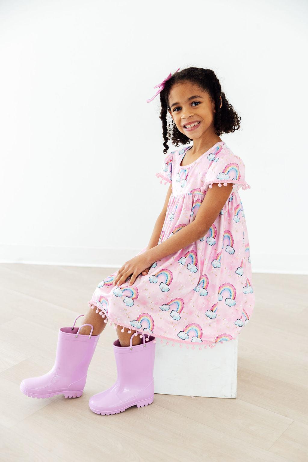 Sparkling Rainbows Pom Pom Dress Secondary image