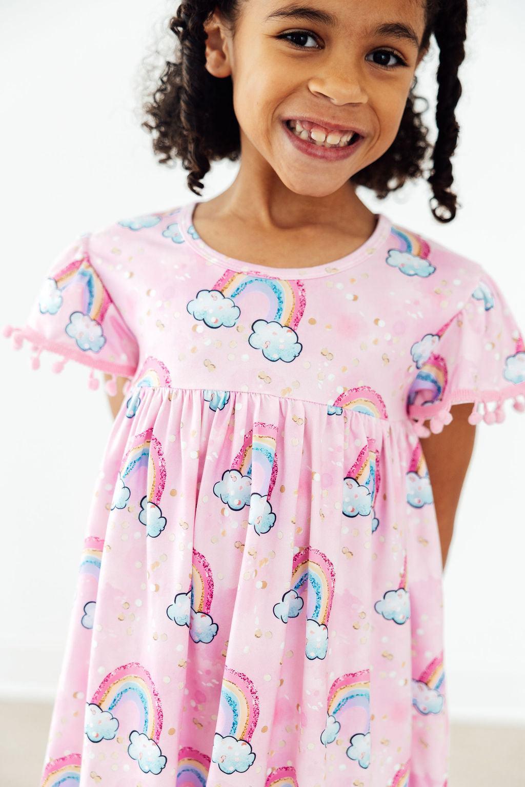 Sparkling Rainbows Pom Pom Dress Main image