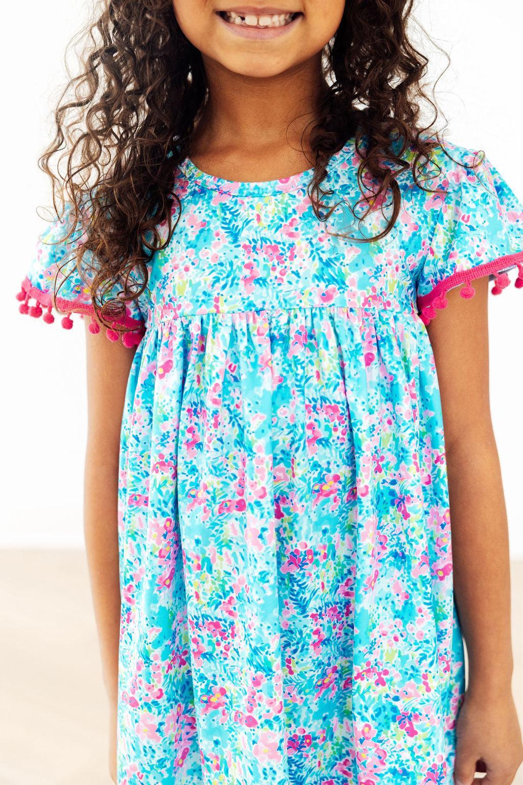 Aqua Garden Pom Pom Dress Main image
