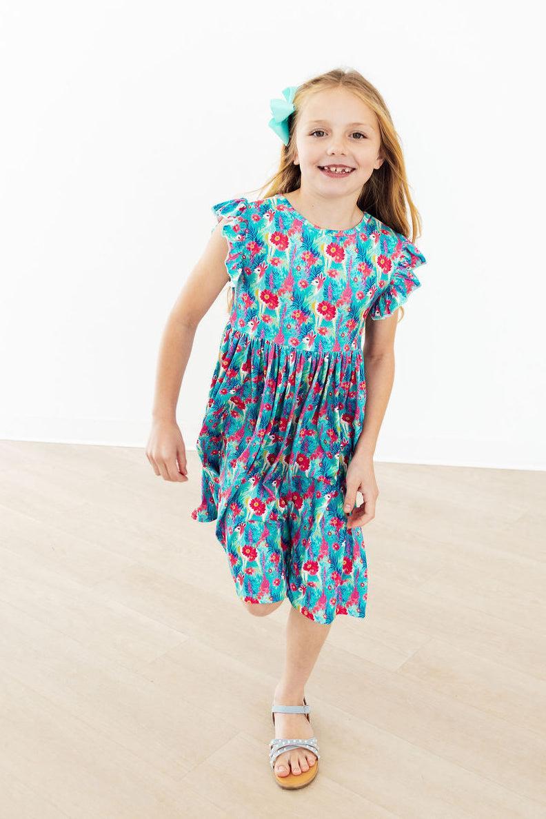 Lovely Llamas Flutter Sleeve Twirl Dress Secondary image