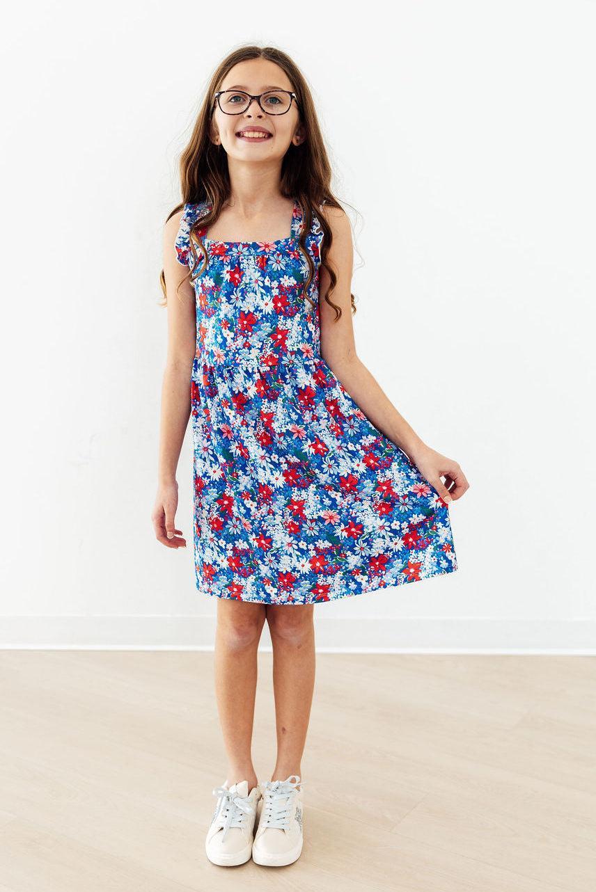Freedom Flowers Ruffle Cross Back Dress Secondary image