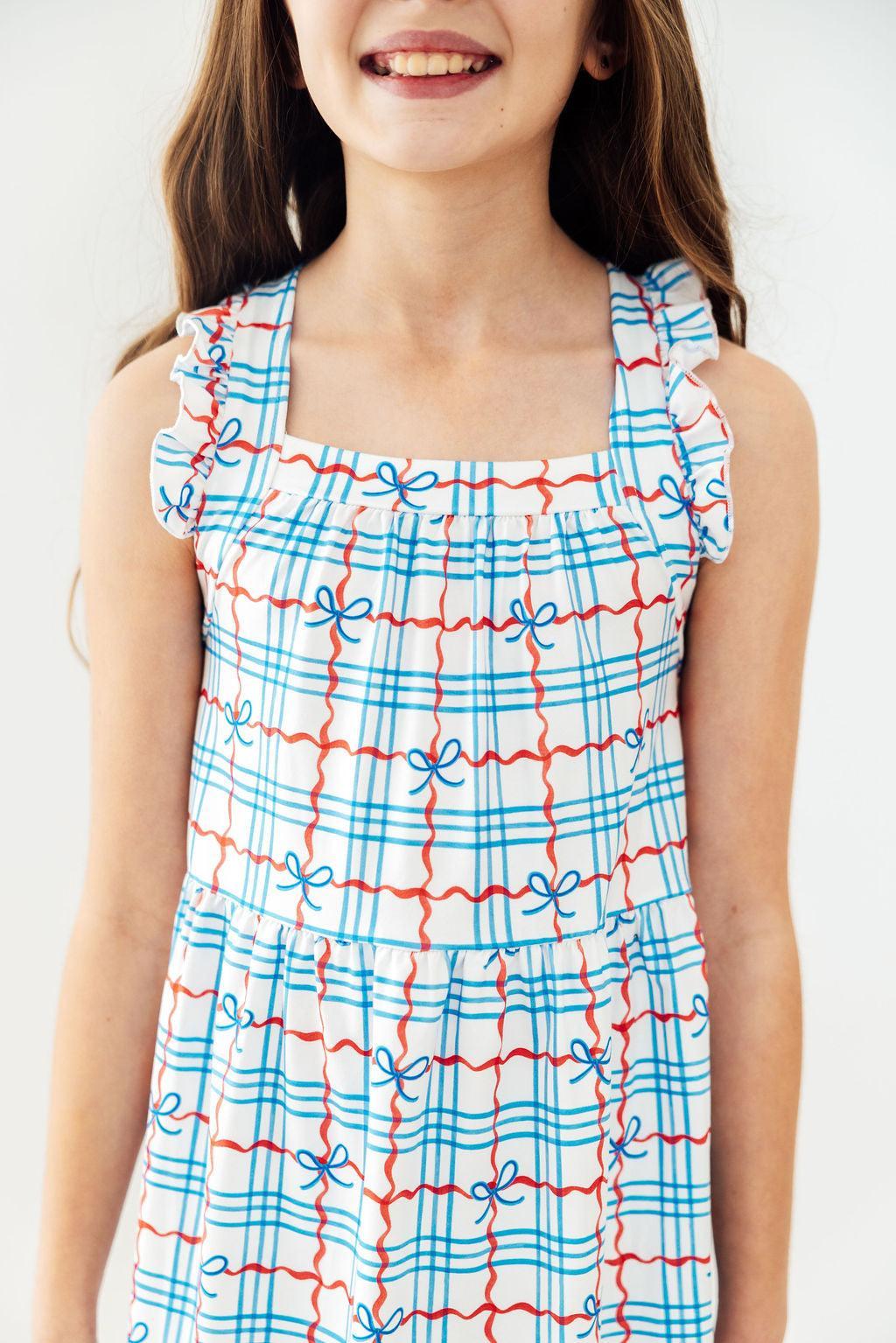 Patriotic Picnic Ruffle Cross Back Dress Secondary image