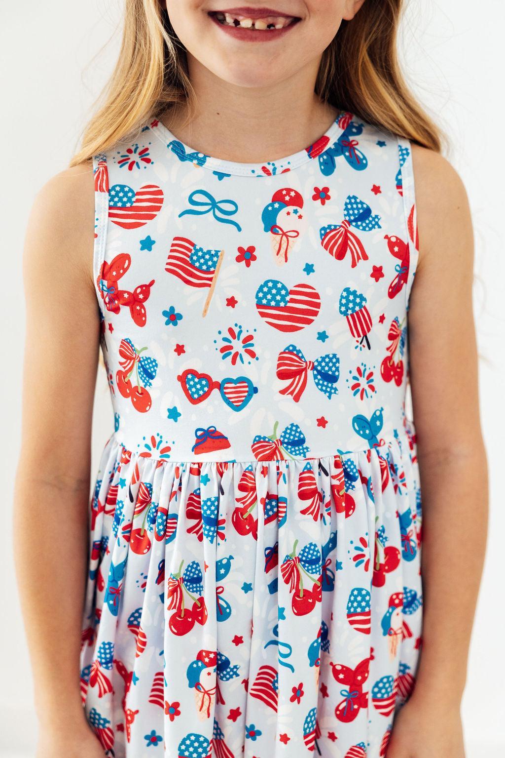 Little Miss Liberty Tank Twirl Dress Main image