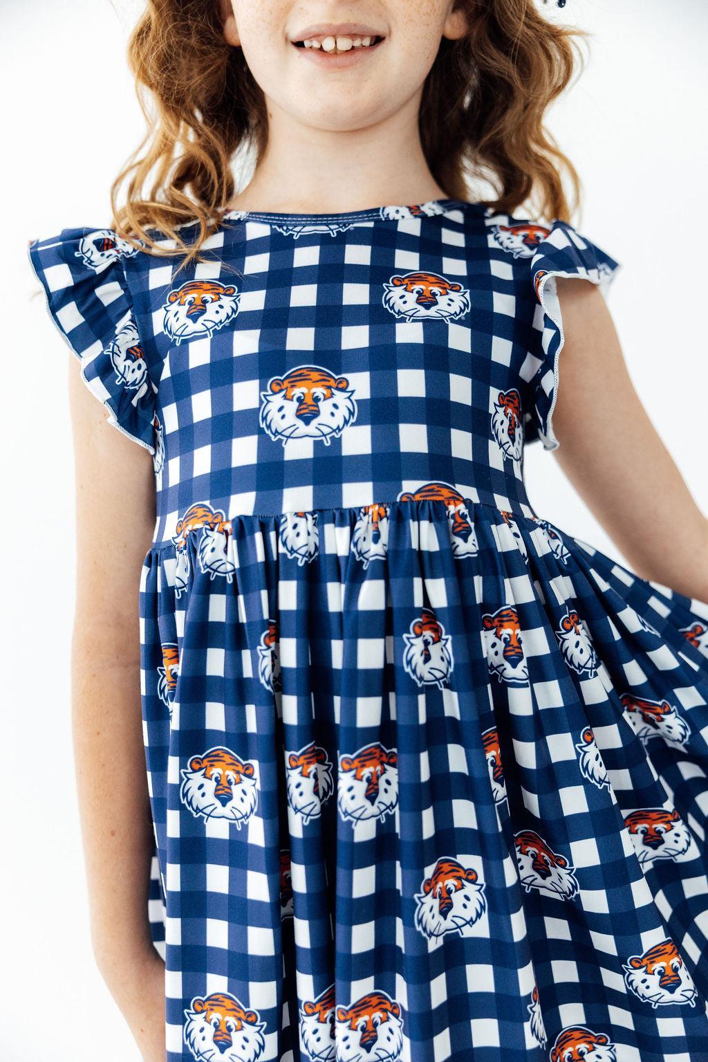Auburn Plaid Aubie Flutter Twirl Dress Secondary image