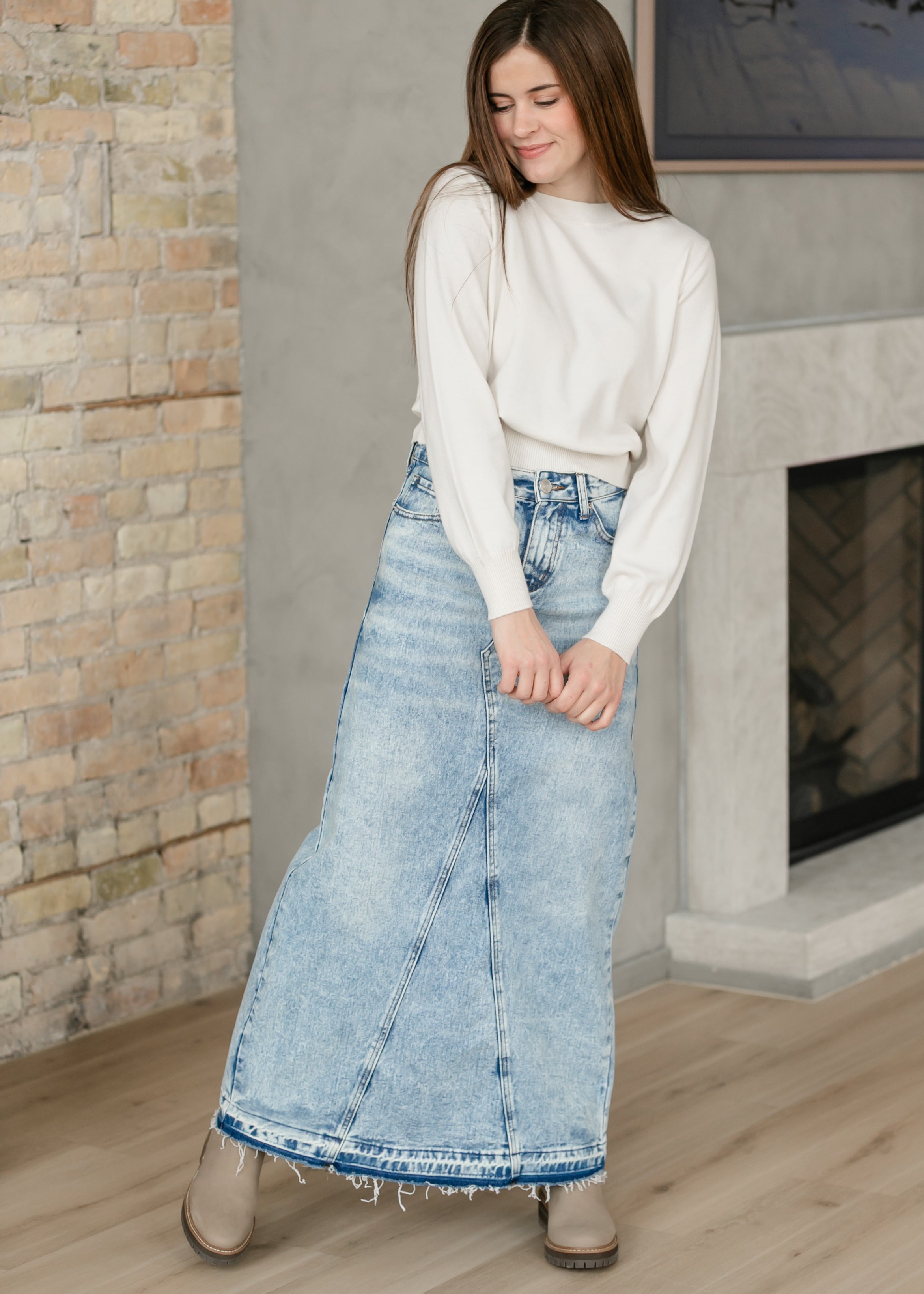 Mina Denim Maxi Skirt Secondary image