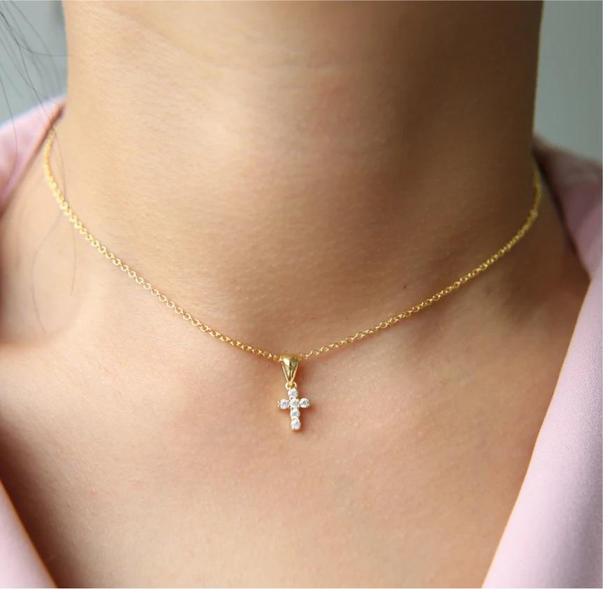 Mini Cross Necklace Secondary image