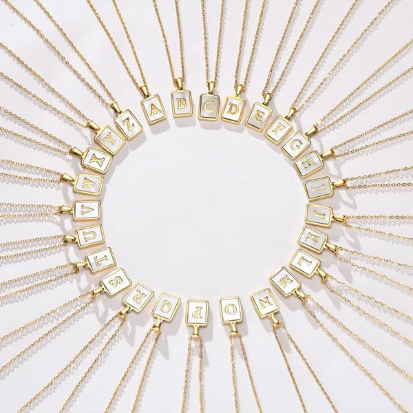 Mother of Pearl Initial Cards
