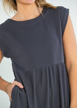 Olivia A-line Solid Midi Dress