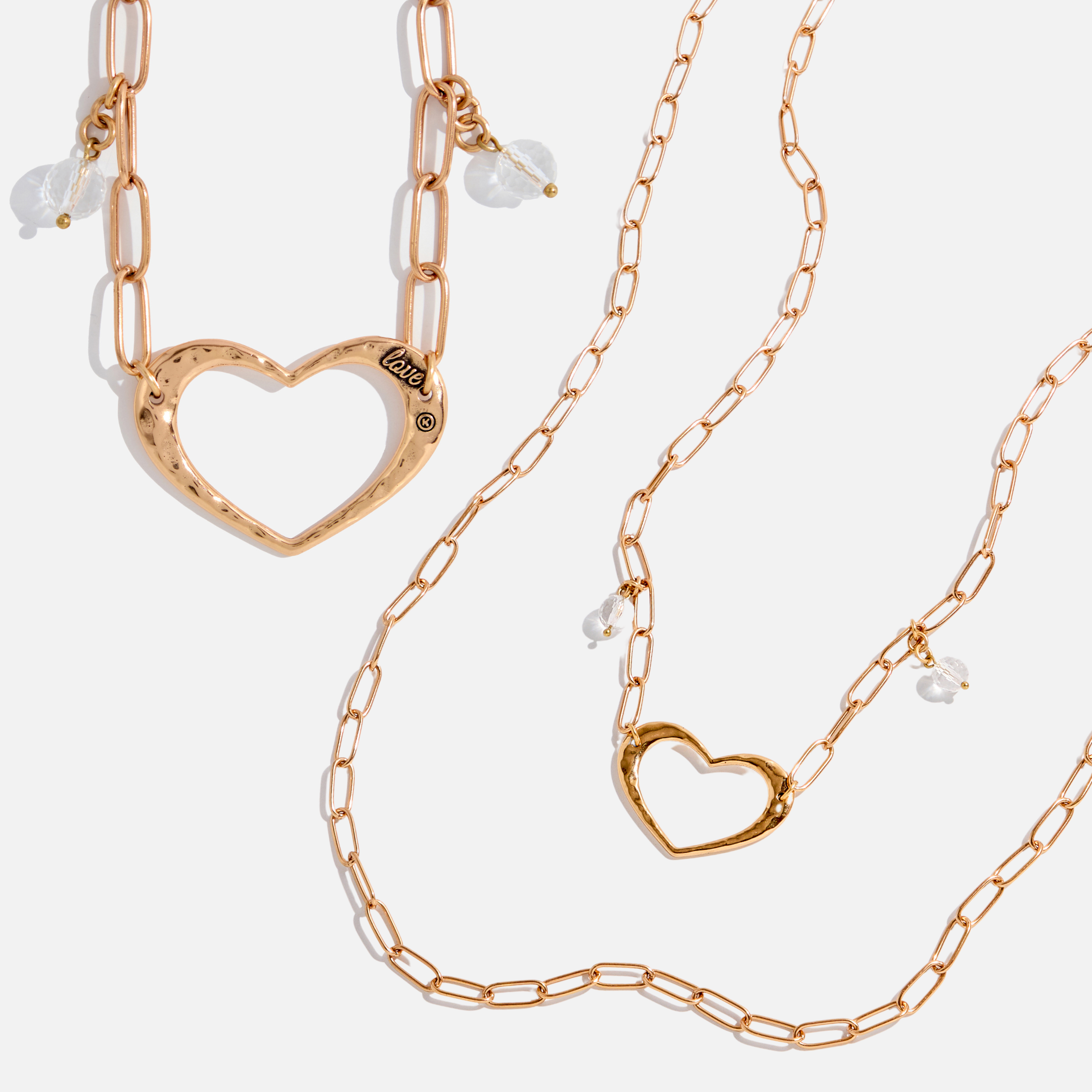 Love Open Heart Long Chain Necklace Main image