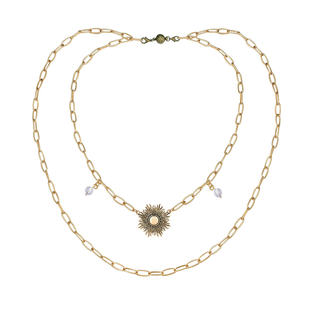 Perfectly Imperfect Starburst Long Chain Necklace