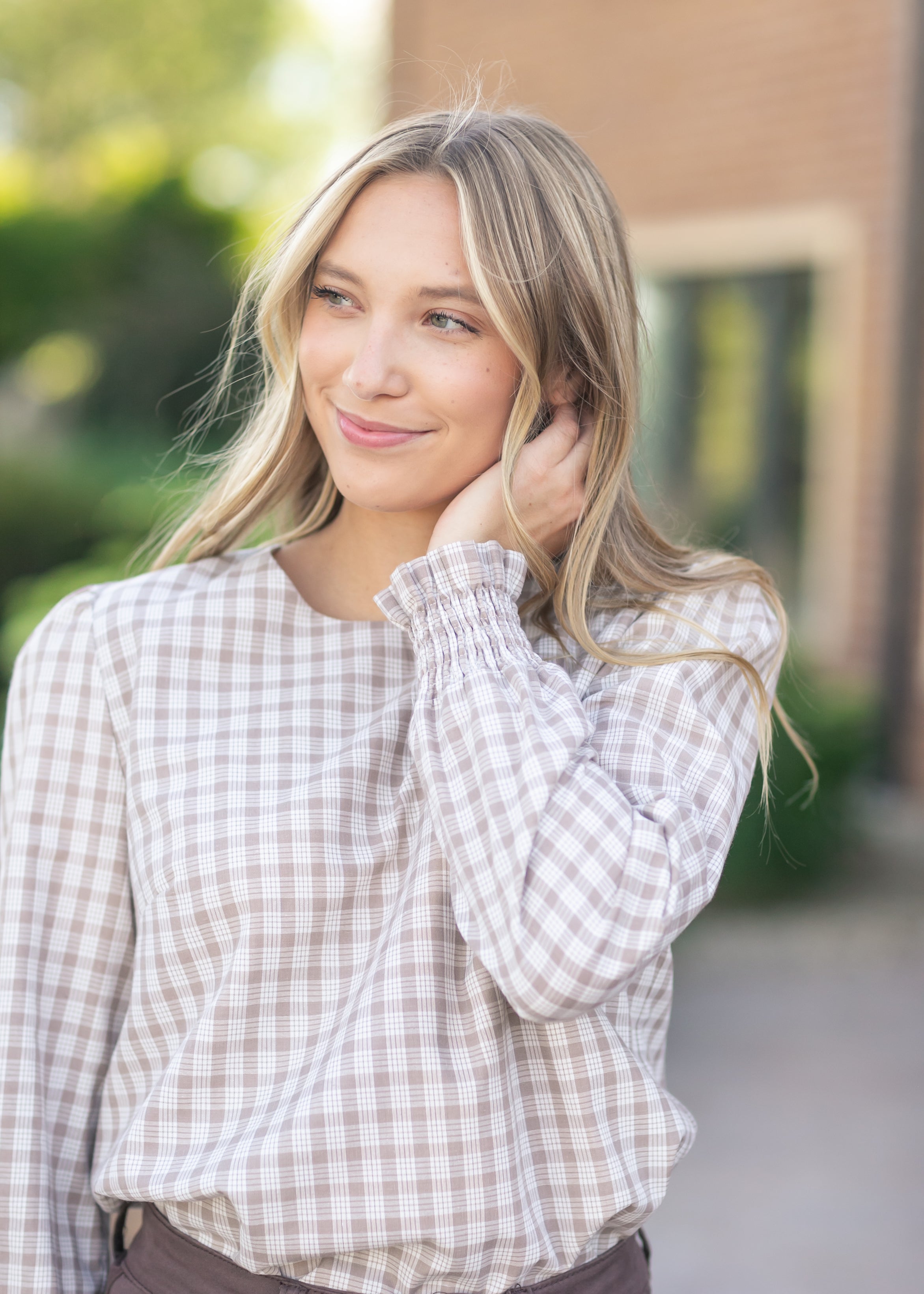 Blake Cinched Sleeve Blouse Secondary image