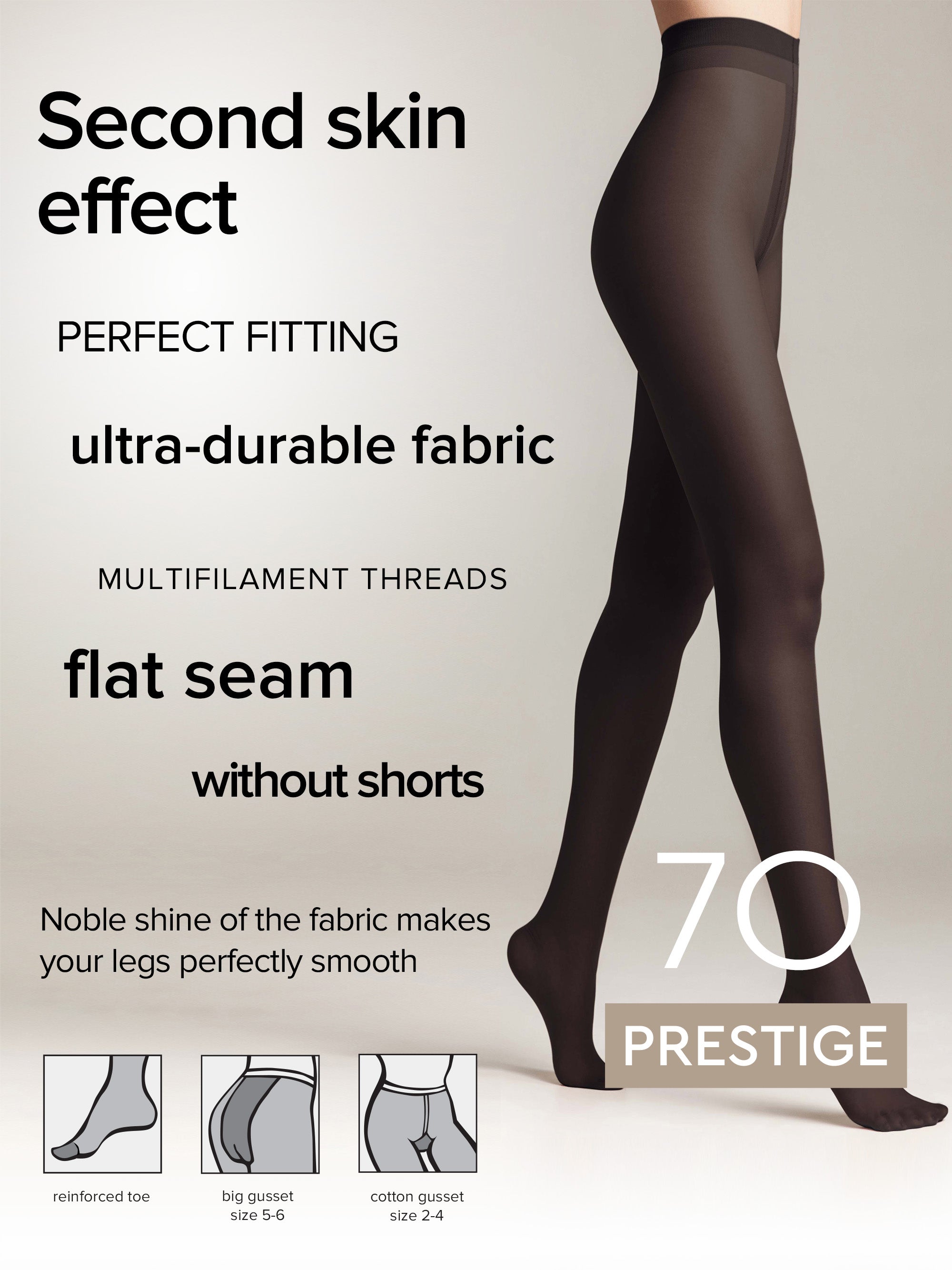 Tights Conte Prestige 70 Den - Soft Silk Secondary image