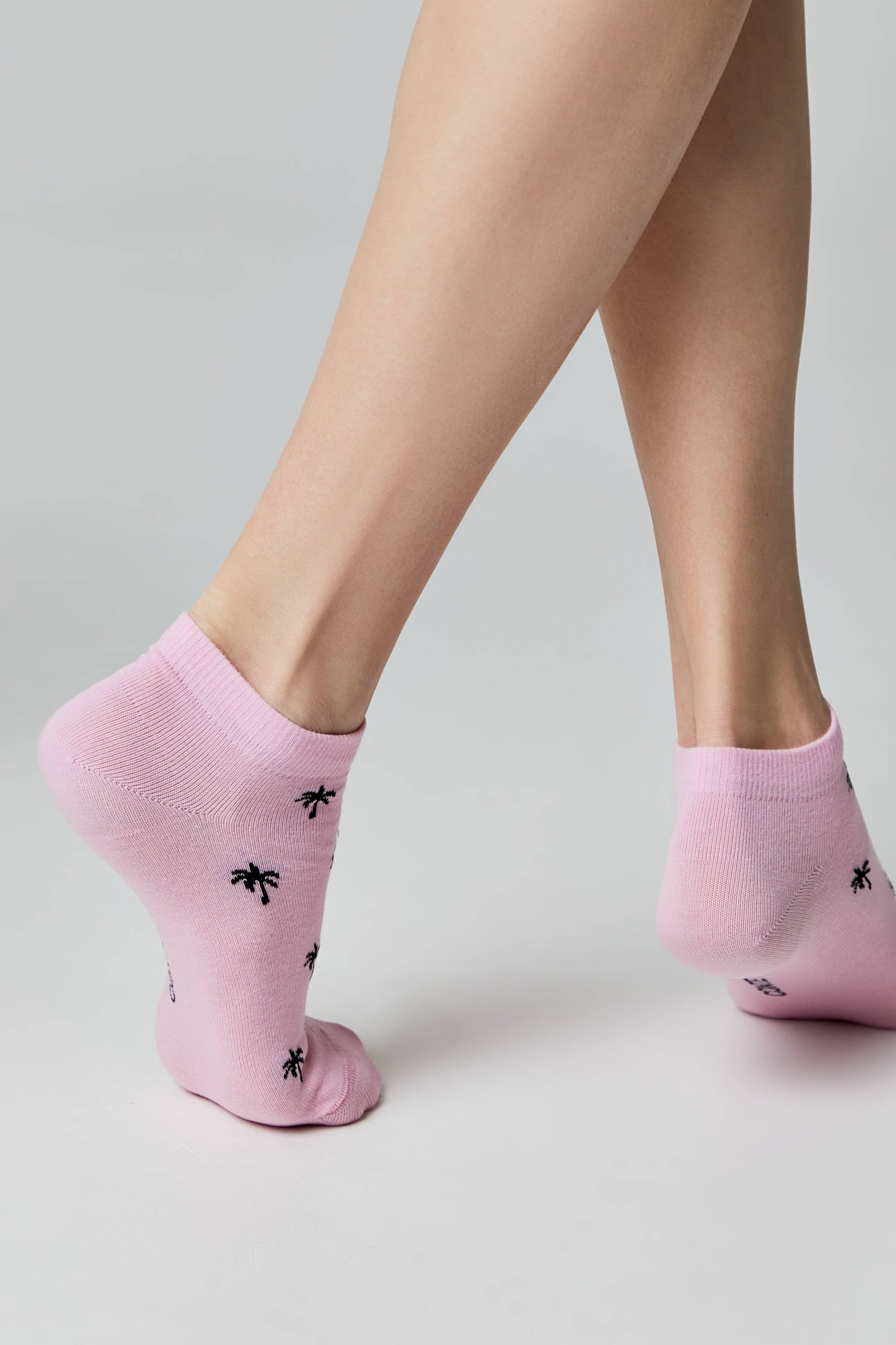 Cotton Ankle Socks Conte Active - 589 Palm Trees Secondary image