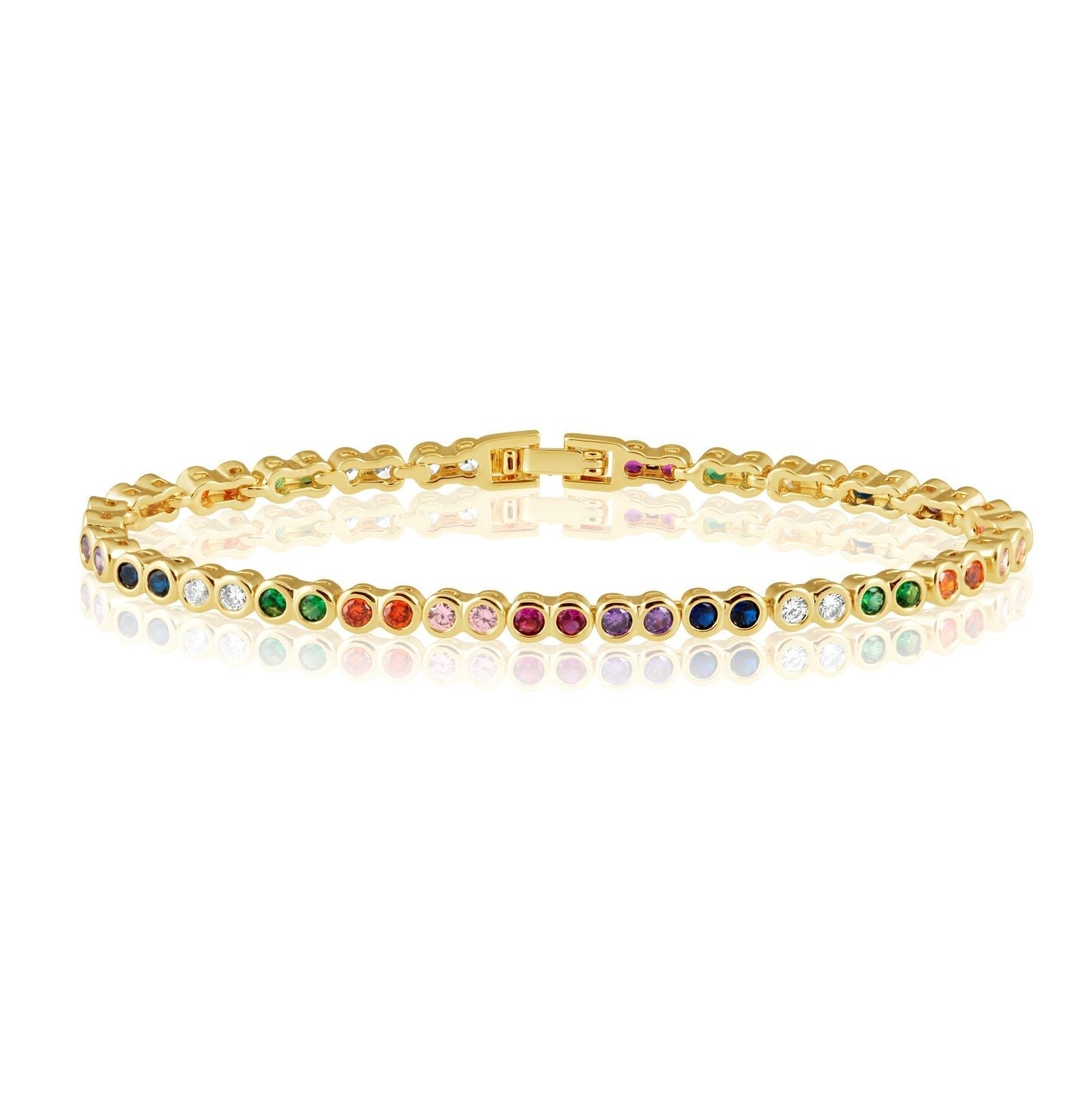 Rainbow Bezel Tennis Bracelet Main image