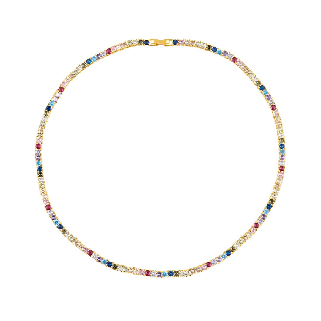 Rainbow Tennis Necklace Main image