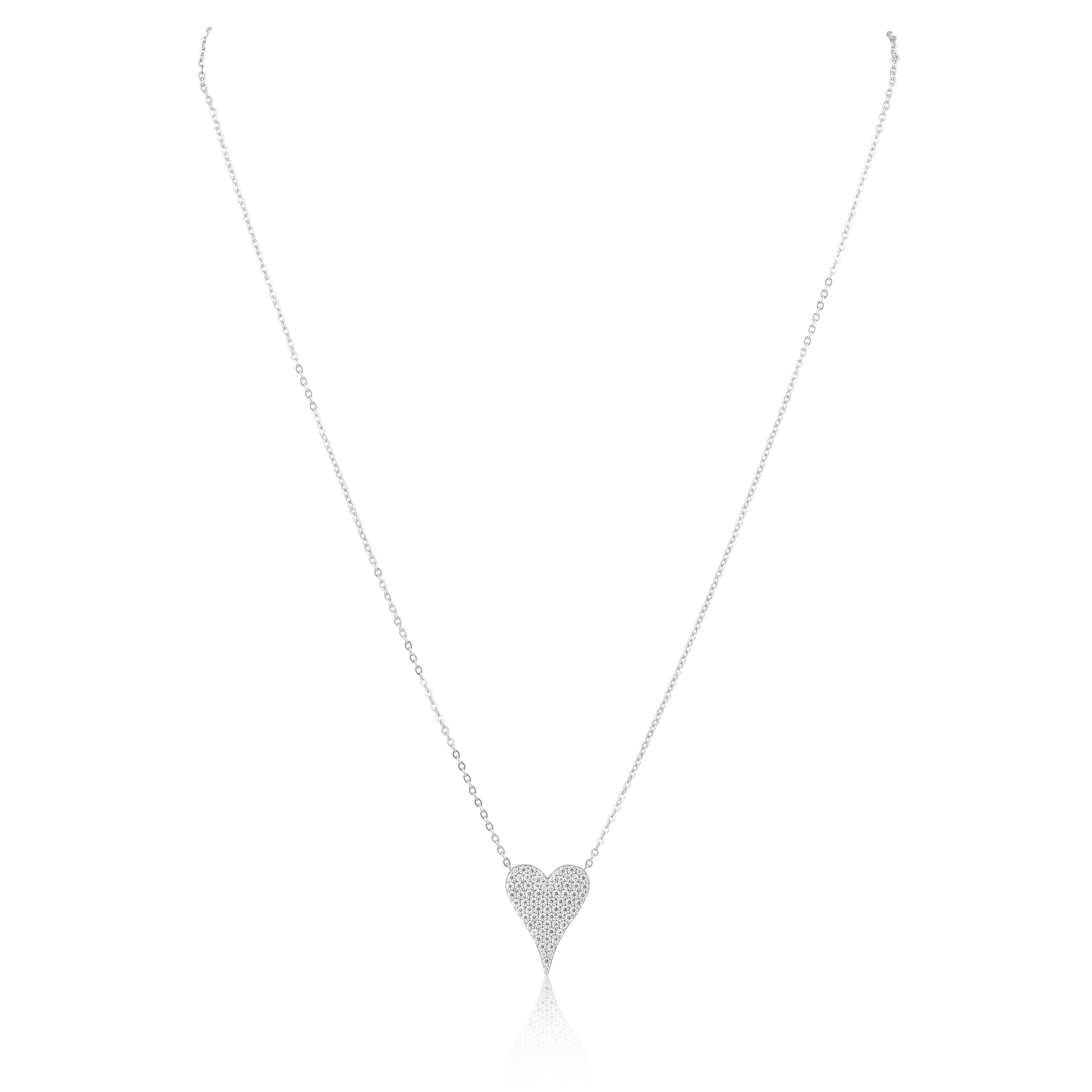 Sara Pave Heart Necklace Secondary image