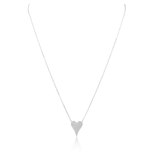 Sara Pave Heart Necklace