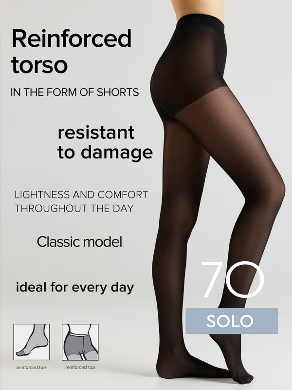 Tights Conte Solo 70 Den - Reinforced Torso