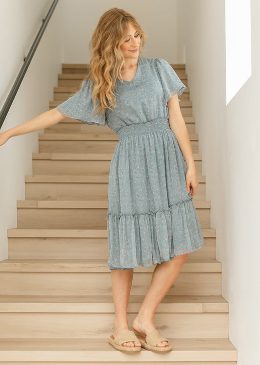 Sophie Floral Midi Dress - FINAL SALE