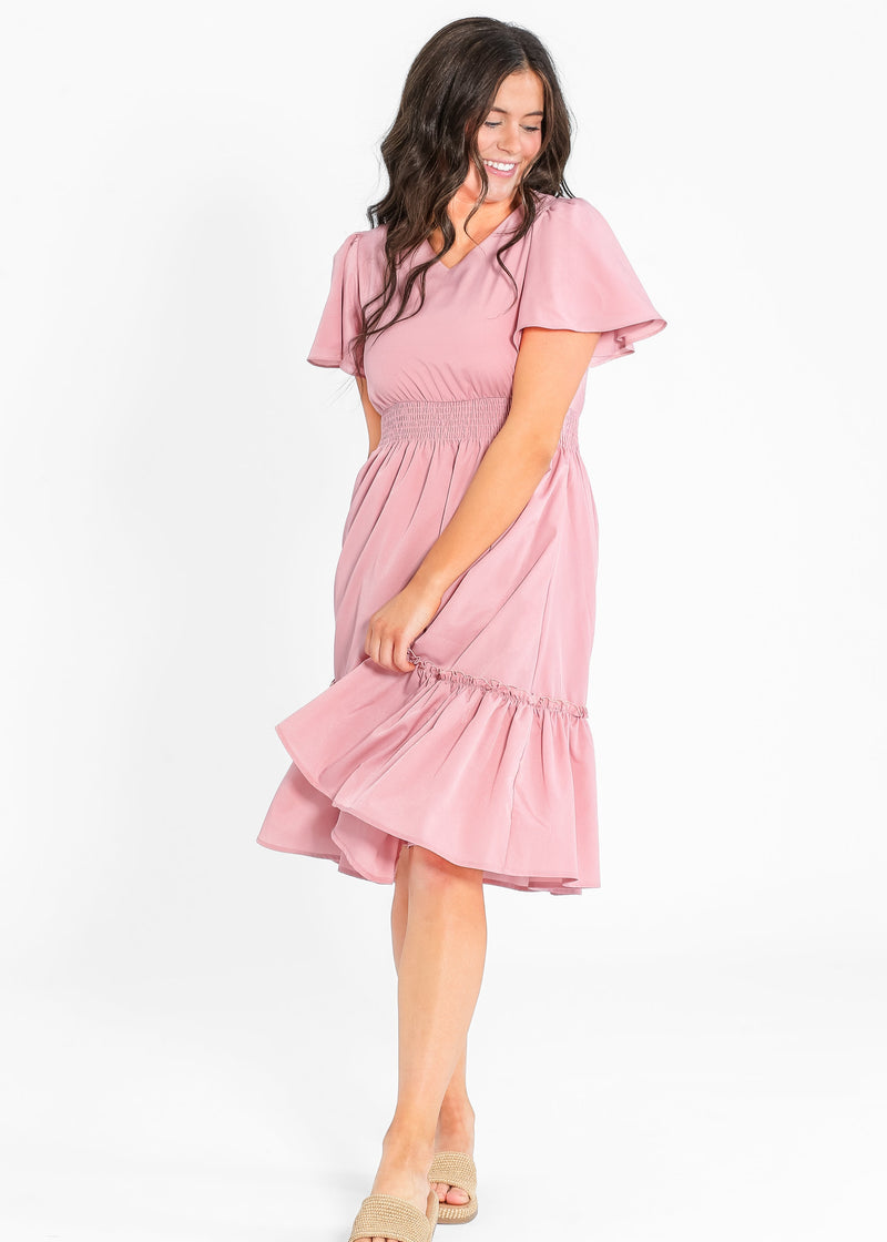 Sophie V-Neck Midi Dress