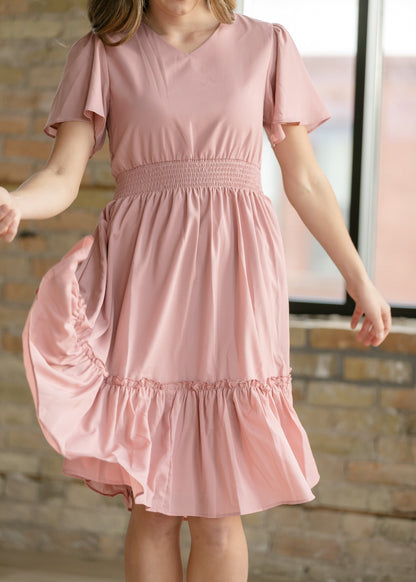 Sophie V-Neck Midi Dress