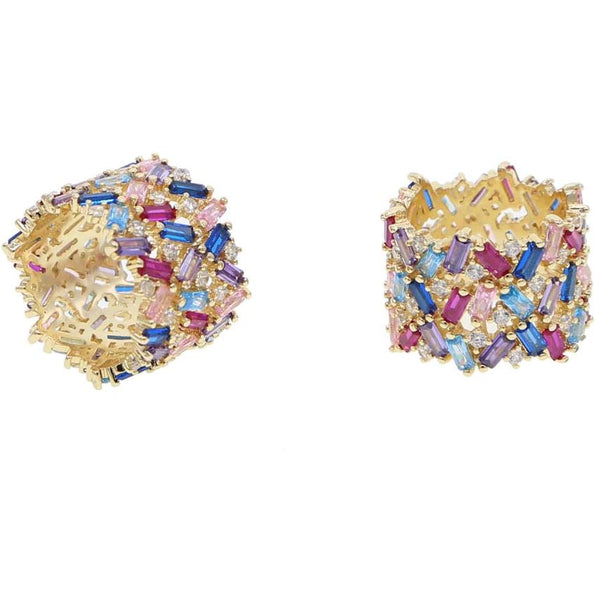 Stacie Rainbow Baguette Ring