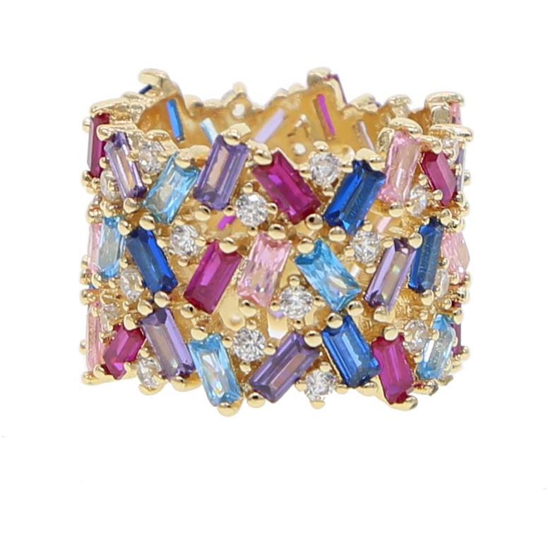 Stacie Rainbow Baguette Ring Main image