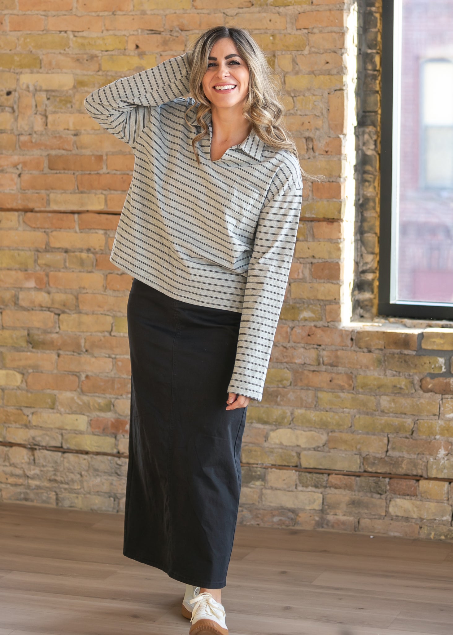 Stella Onyx Black Denim Maxi Skirt Main image