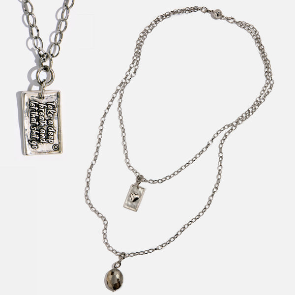Take a Deep Breath and Let That Sh*t Go Original Lite Necklace