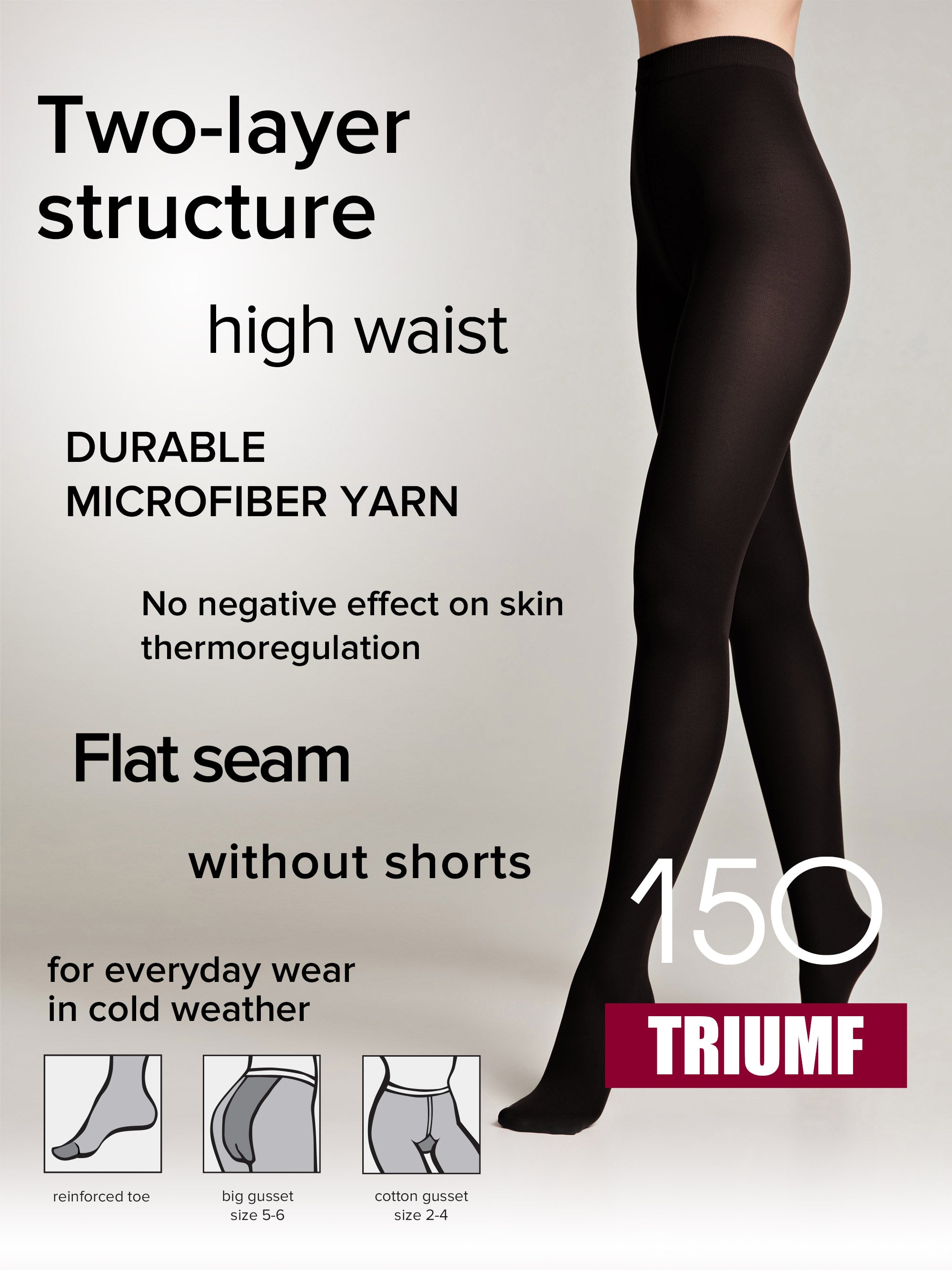Tights Conte Triumf 150 Den - Warm Opaque Microfiber Secondary image