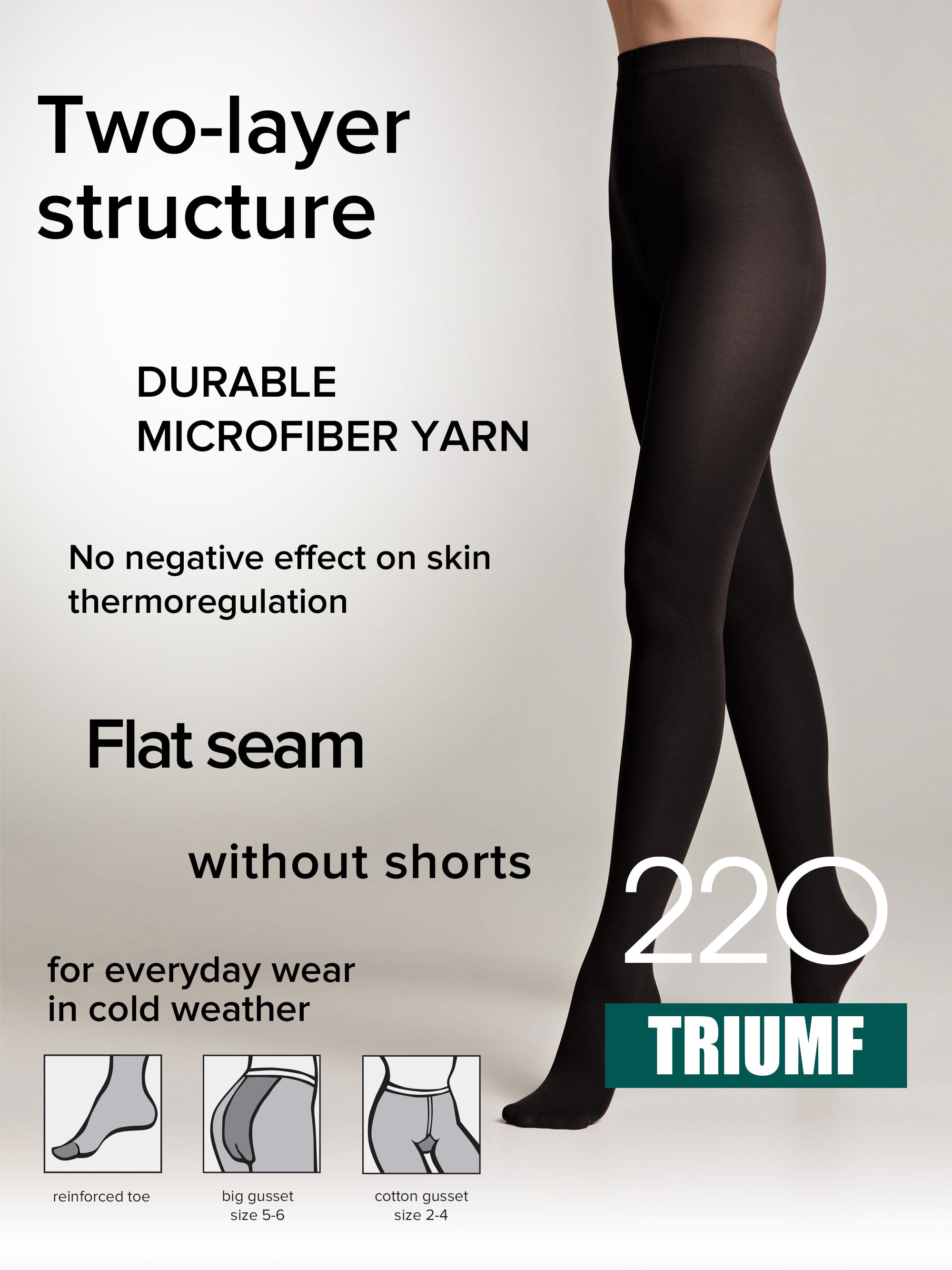 Tights Conte Triumf 220 Den - Warm Opaque Microfiber Secondary image