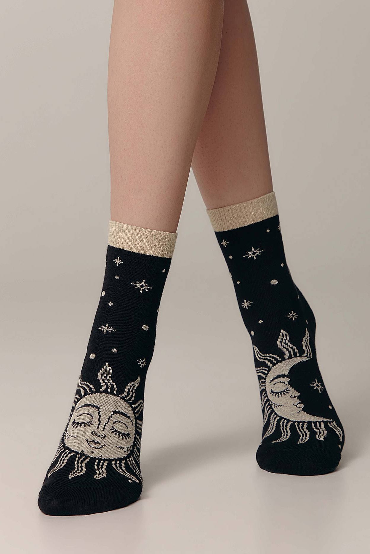 Socks Cotton Conte Happy 355 - Sun Secondary image