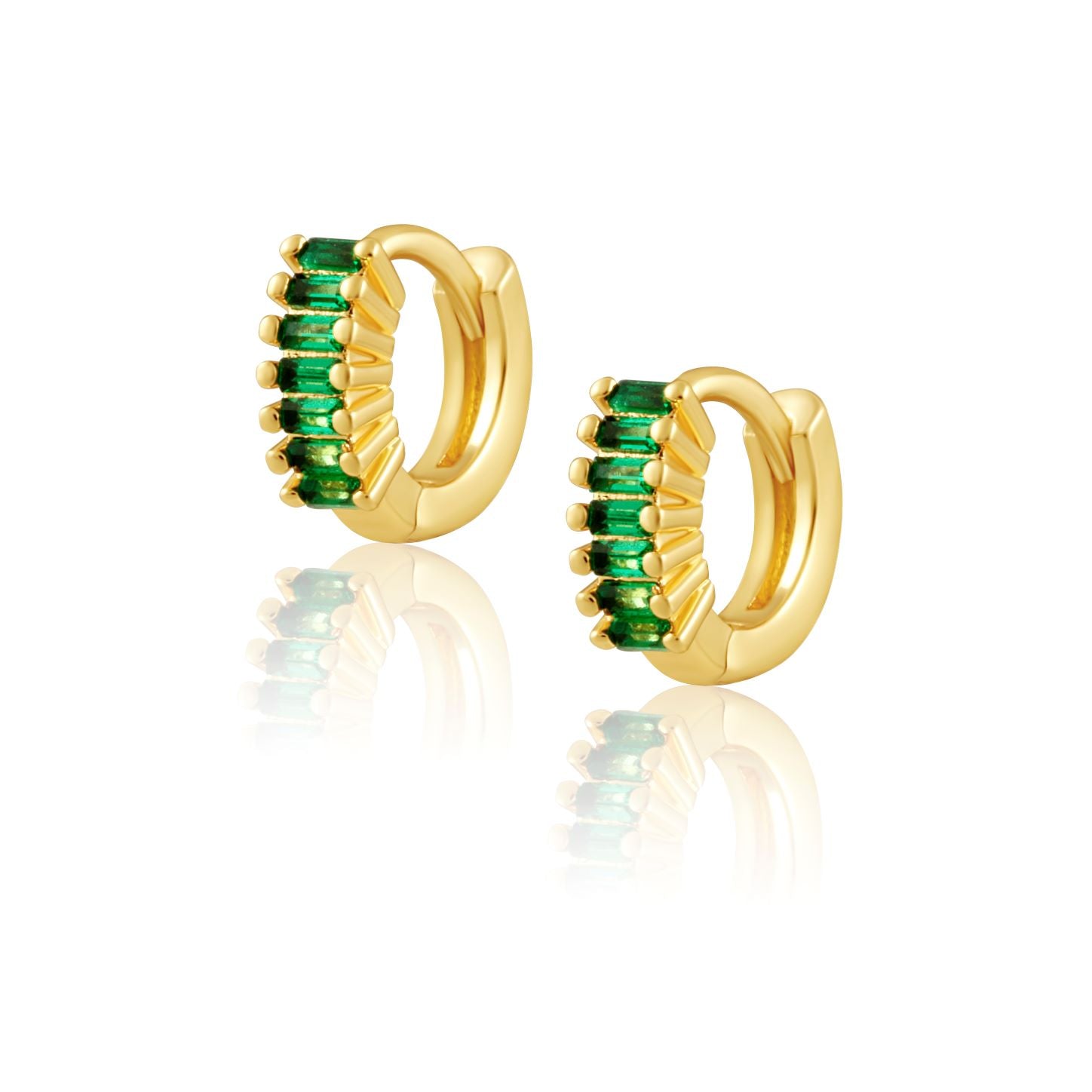 Viola Emerald CZ Huggies Main image